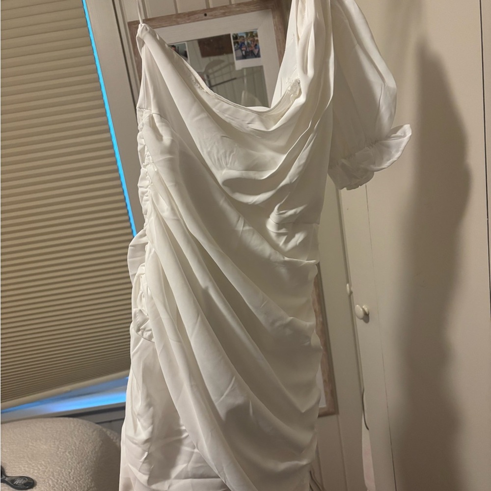 Hello Molly One Shoulder White Dress